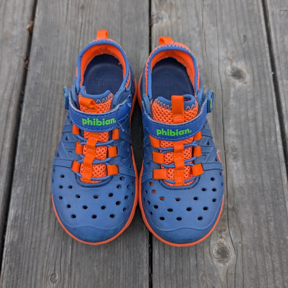 Kids Summer Shoes - Blue and Orange